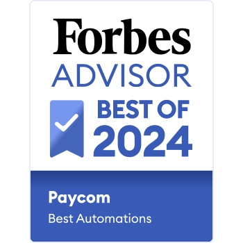 Forbes Advisor Best of 2024: Paycom Best Automations