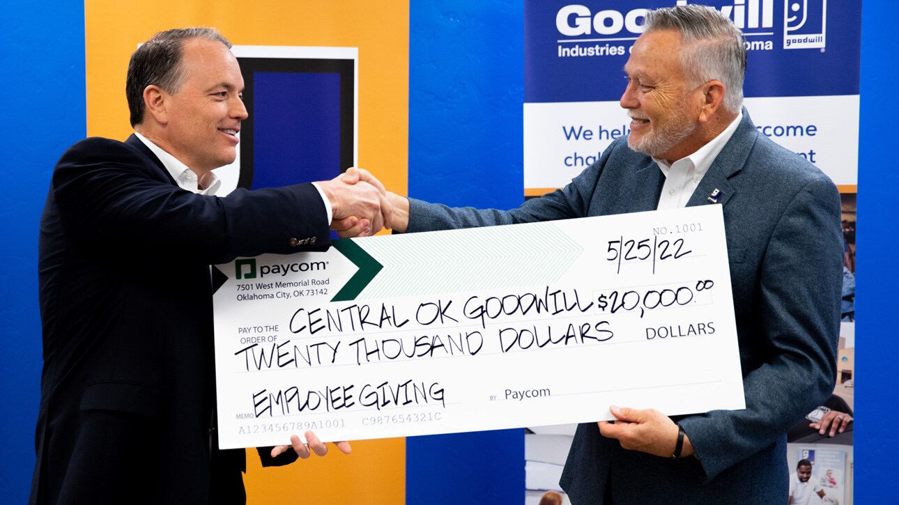 employees give 20,000 to Goodwill Industries of Central Oklahoma Blog