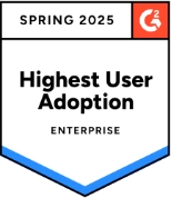 G2 Spring 2025 Highest User Adoption Enterprise