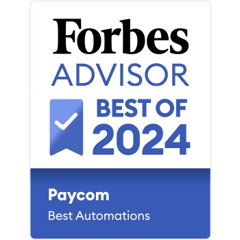 Forbes Advisor Best of 2024: Paycom Best Automations