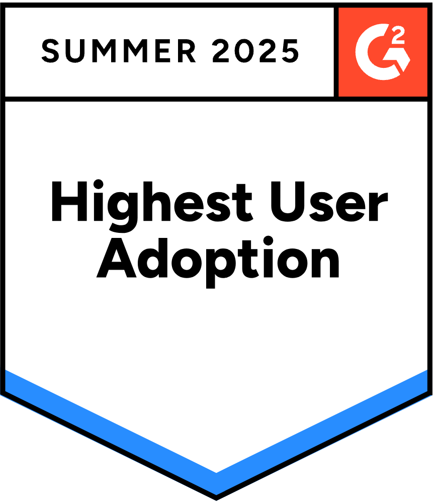 G2 Summer 2025 Highest User Adoption