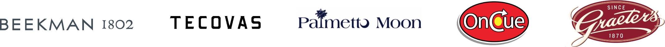 Beekman 1802, Tecovas, Palmetto Moon, Oncue, Graeter's