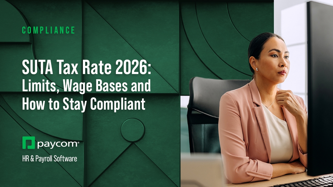 SUTA Tax Rate 2026 | Limit & Wage Base | Paycom