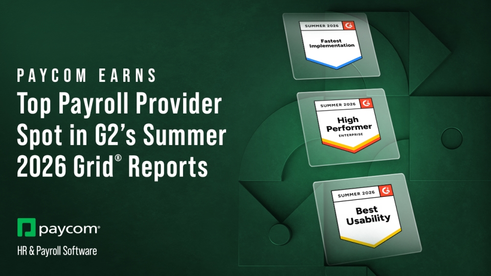 Paycom earns top payroll provider spot in G2’s Summer 2026 Grid Reports ...