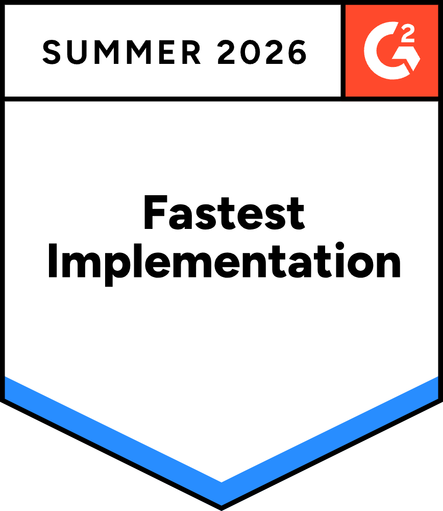 G2 Fastest implementation Summer 2026 