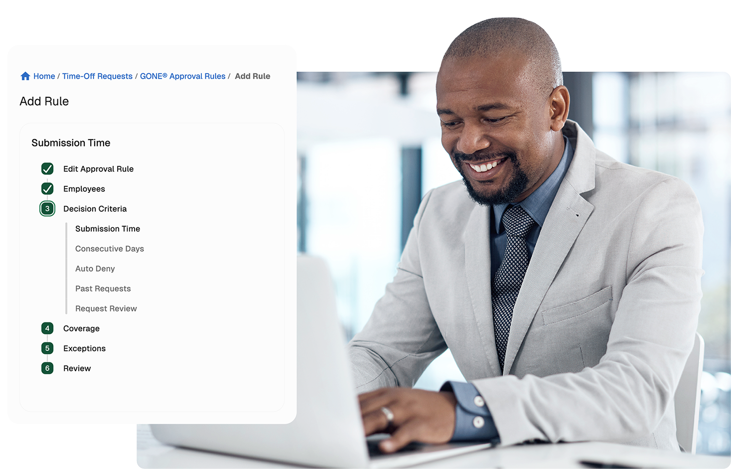 Setting up rules in Paycom's time off request app
